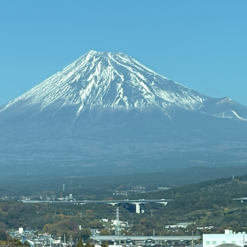 新幹線のアナウンスで「ただいま富士山が見えます」って言うから見たら、すごかった！カッコいい！#601