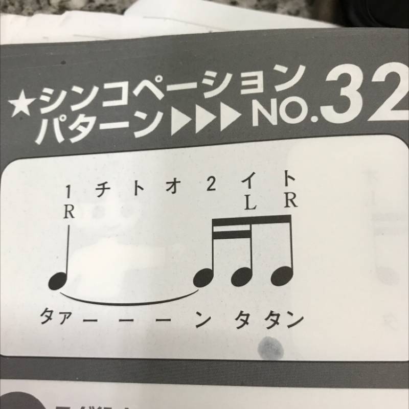 シンコペーションリズムの攻略法32
