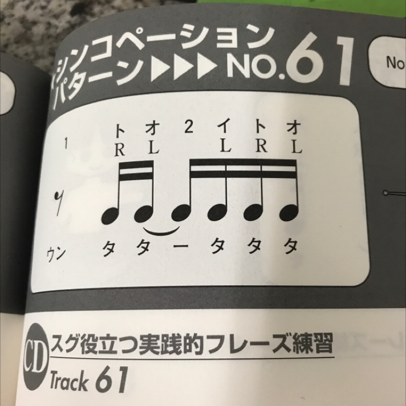 シンコペーションリズムの攻略法61