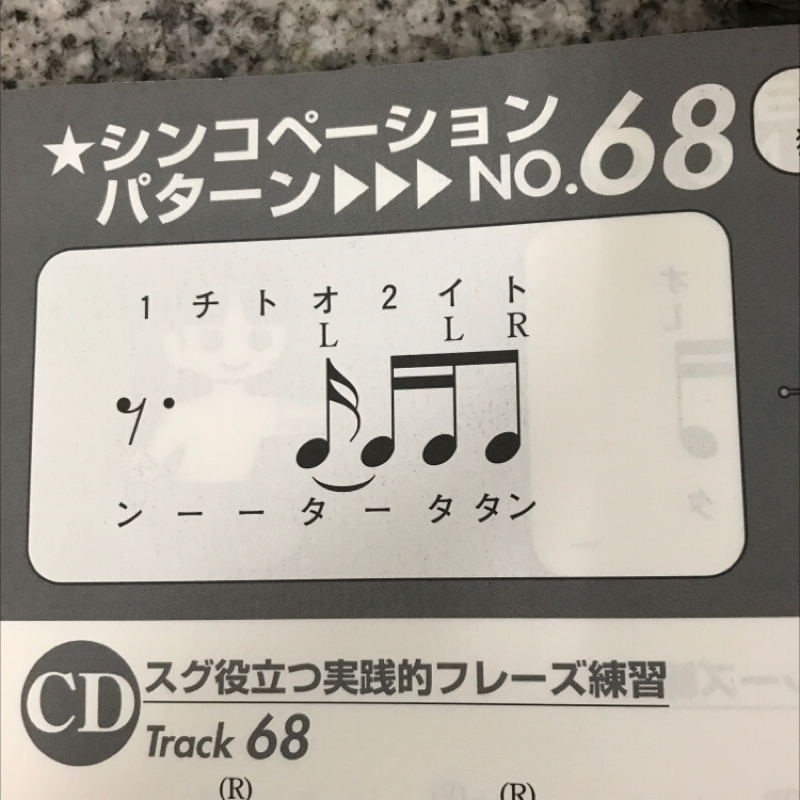 シンコペーションリズムの攻略法68