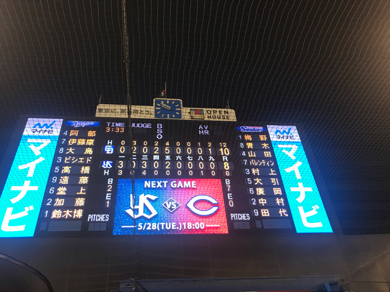 神宮球場でドラゴンズ3タテの試合を生観戦⚾️