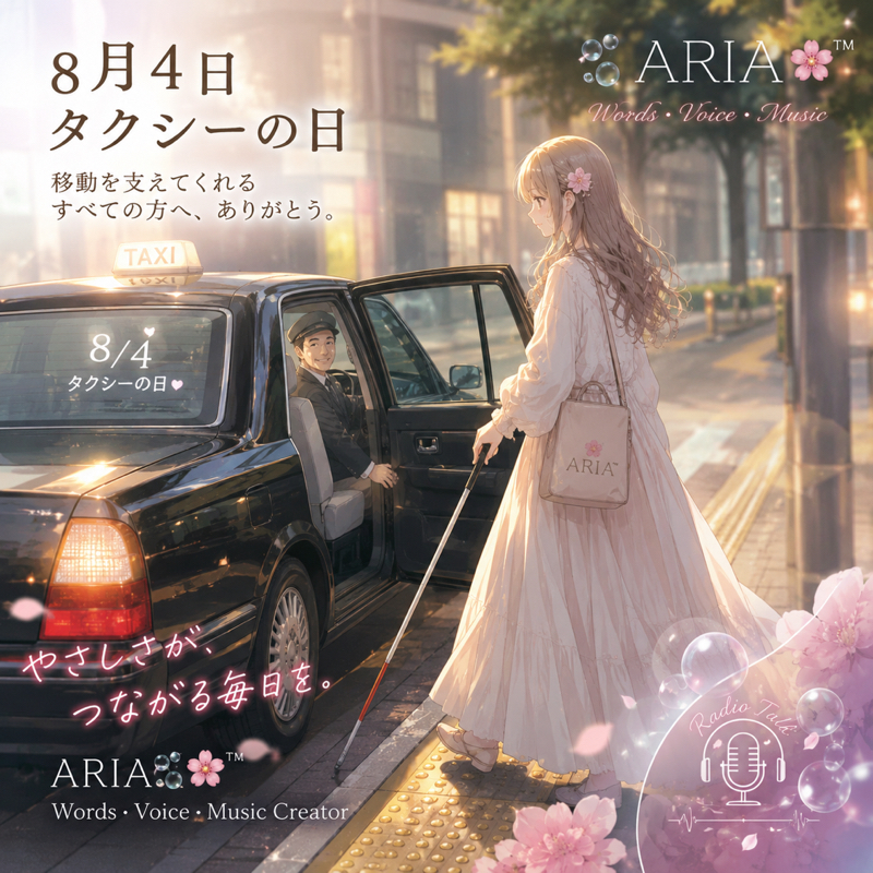 8月4日「タクシーの日」✨合理的配慮と感謝