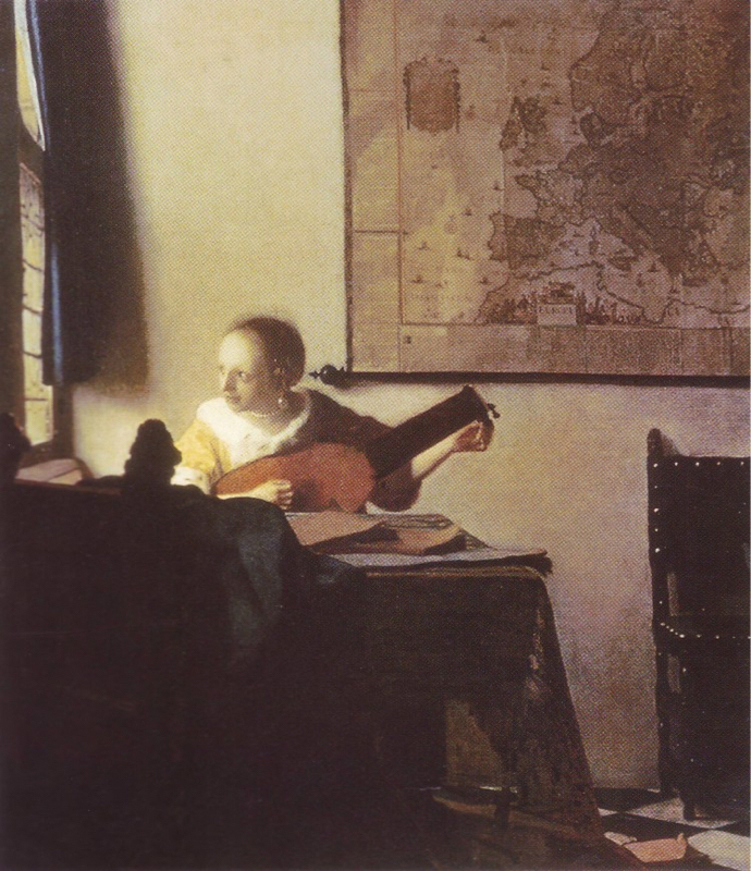 フェルメール第12回リュートを調弦する女