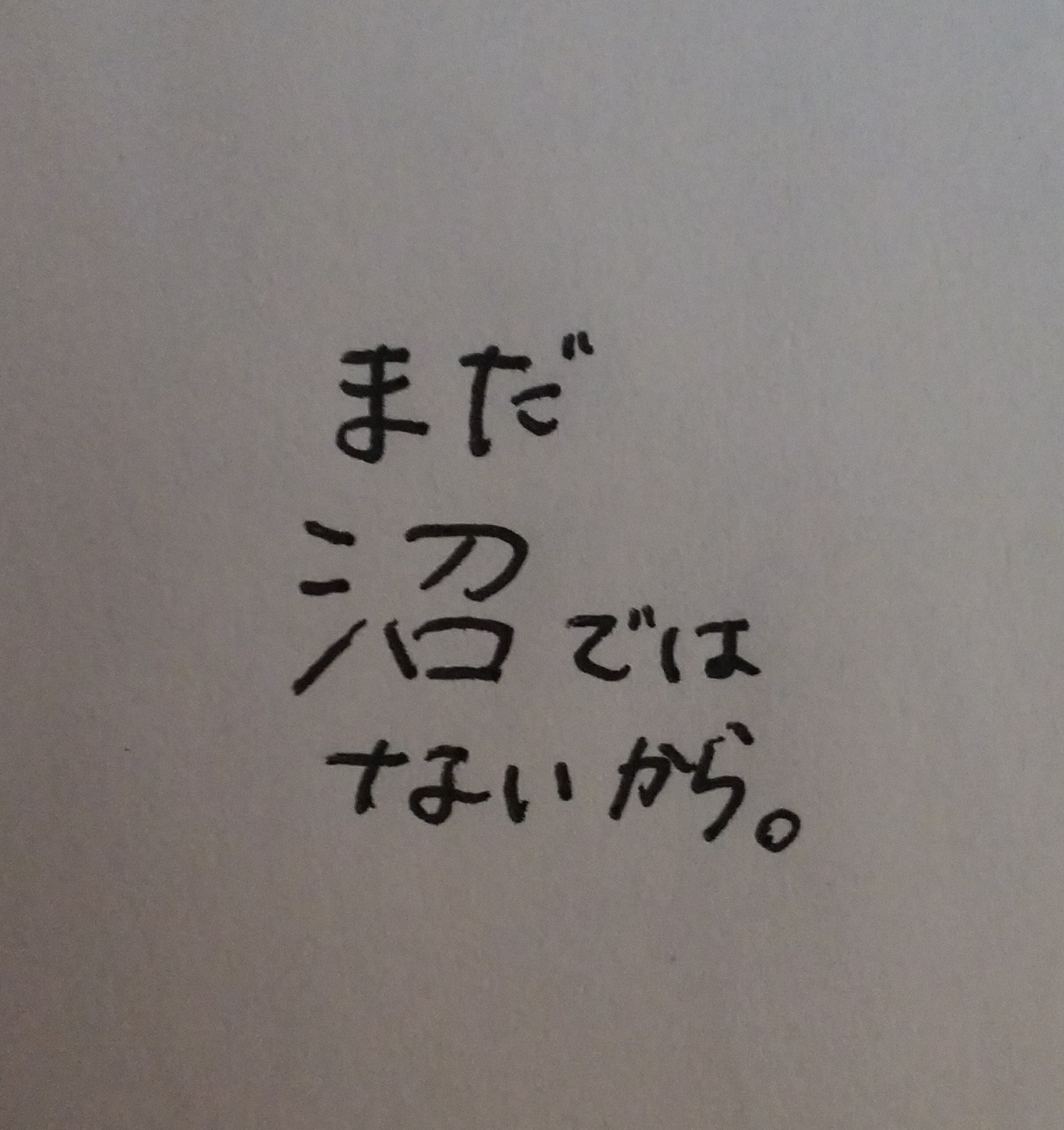 思ってたより疲れてたけどまだ沼ではないです
