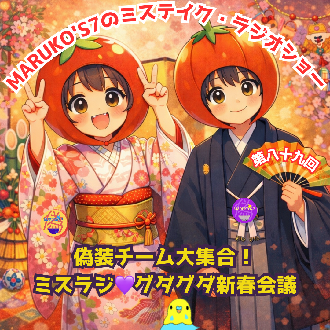 第89回 MARUKO'S7のミステイク・ラジオショー🍒💙ミスラジ💜グダグダ新春会議🎍