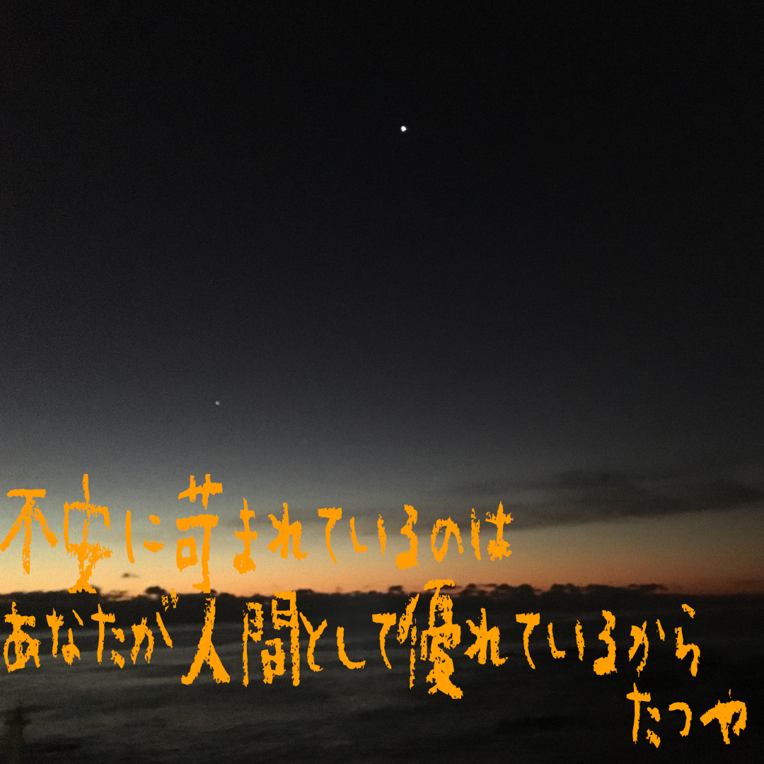 ＃１１　不安に苛まれているのは　あなたが人間として優れているか