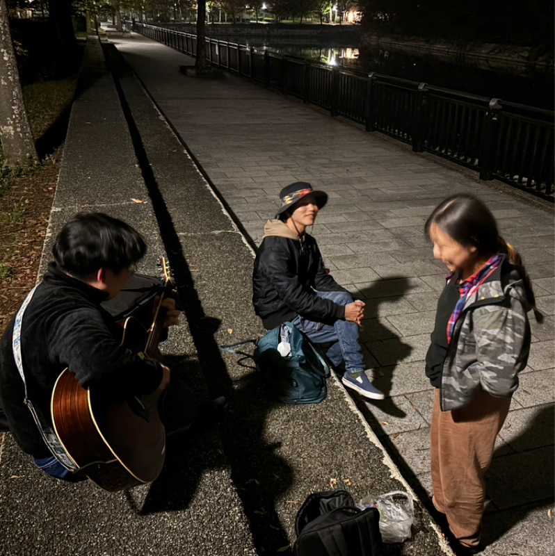 #没 花札を大阪城公園でした話