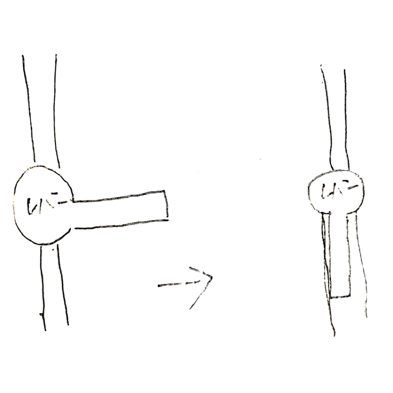#744 レバーを下向きにしてくださいの話