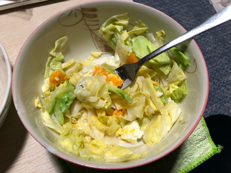 【米ぬか粉】サラダ【料理してない】