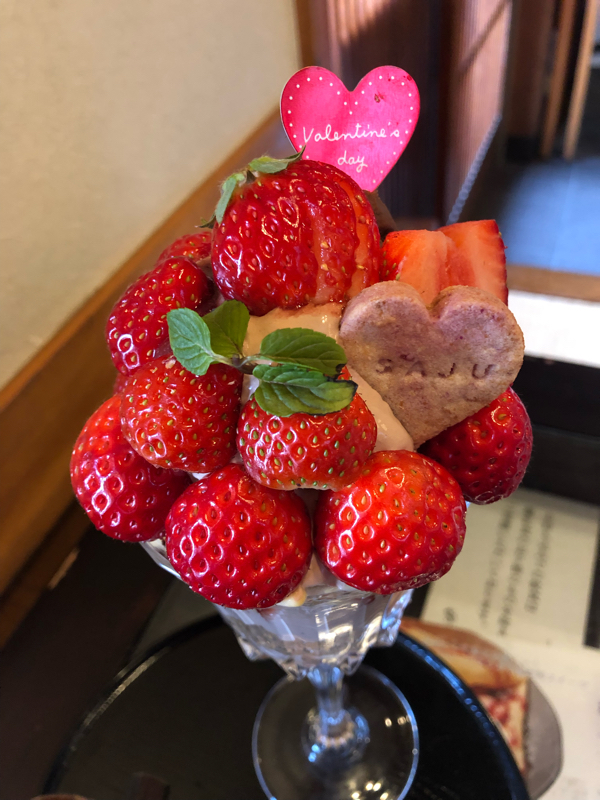 バレンタインのパフェ