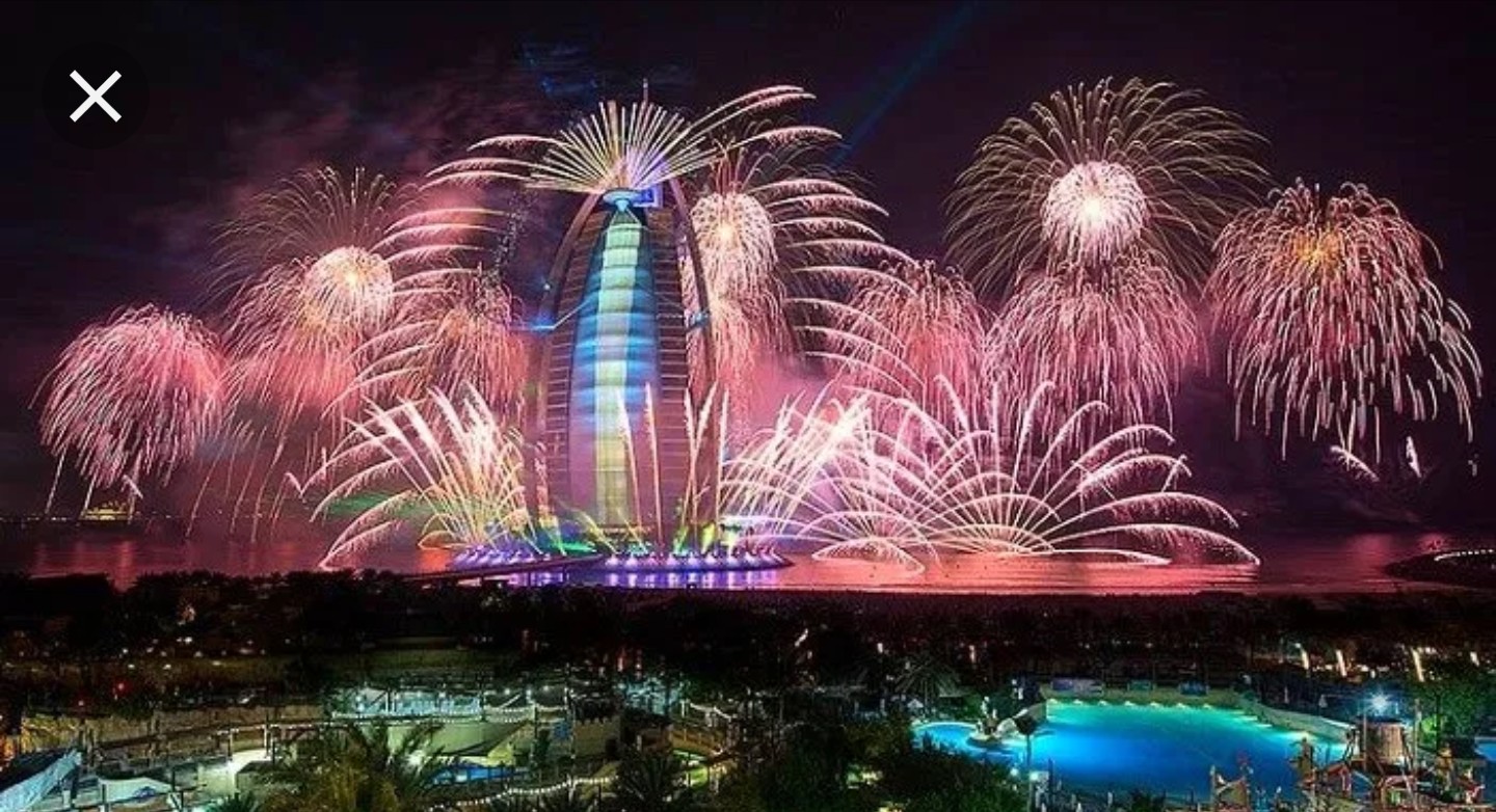 ドバイで花火見たよん