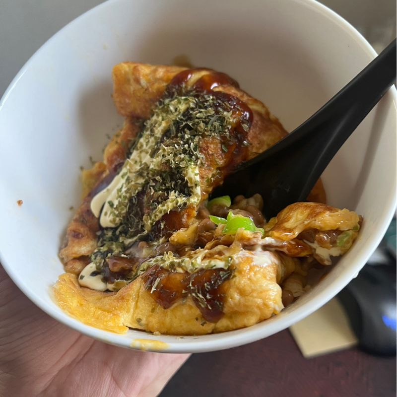 #952 納豆オムレツが包めない