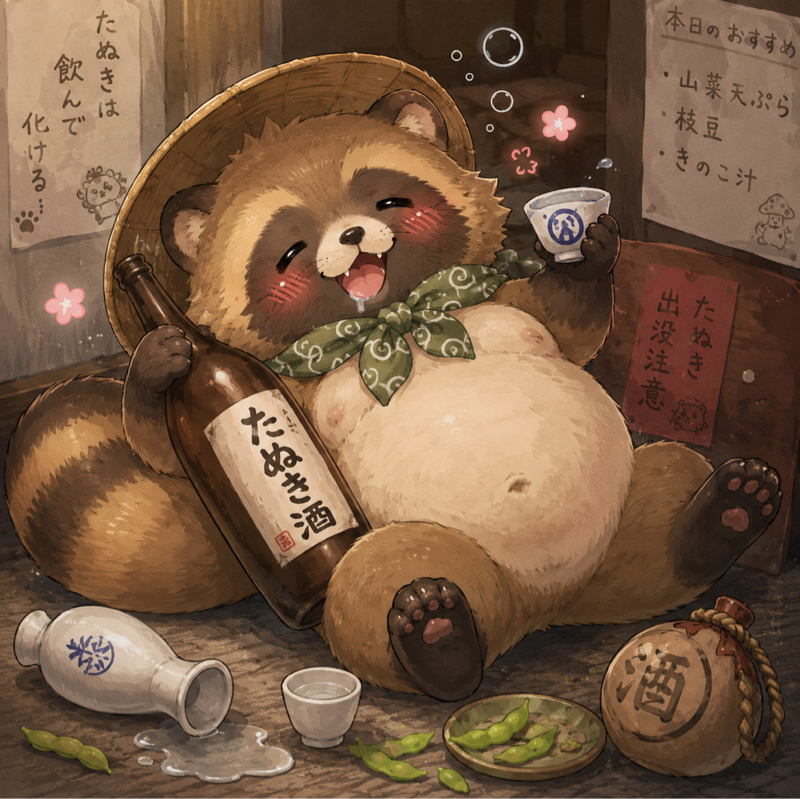 ぽんぽんたぬき