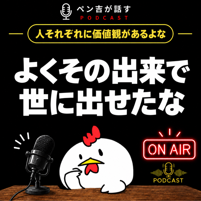 よくそのレベルで世に出せたな／人それぞれの価値観