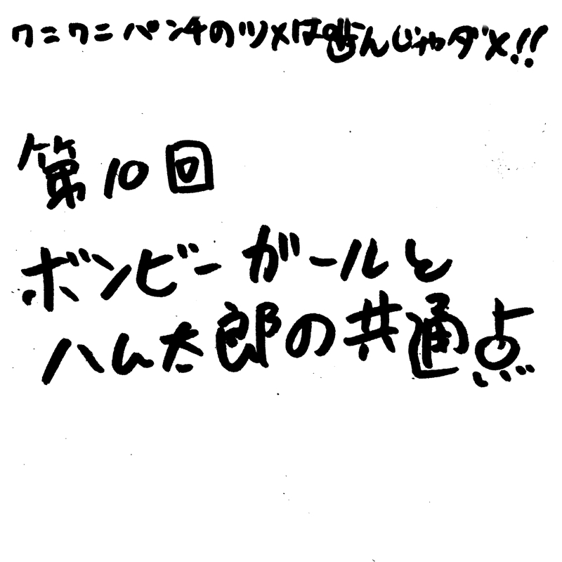第10回 ボンビーガールとハム太郎の共通点