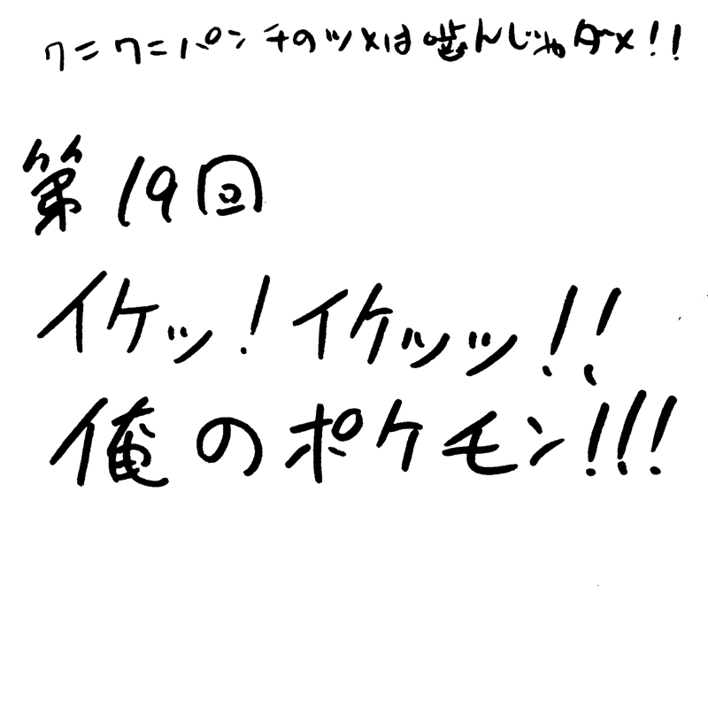 第19回 イケッ！イケッッ！！俺のポケモン！！！