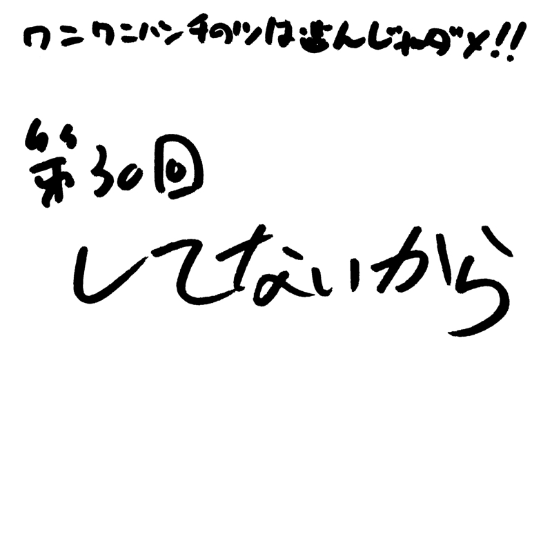 第30回 してないから
