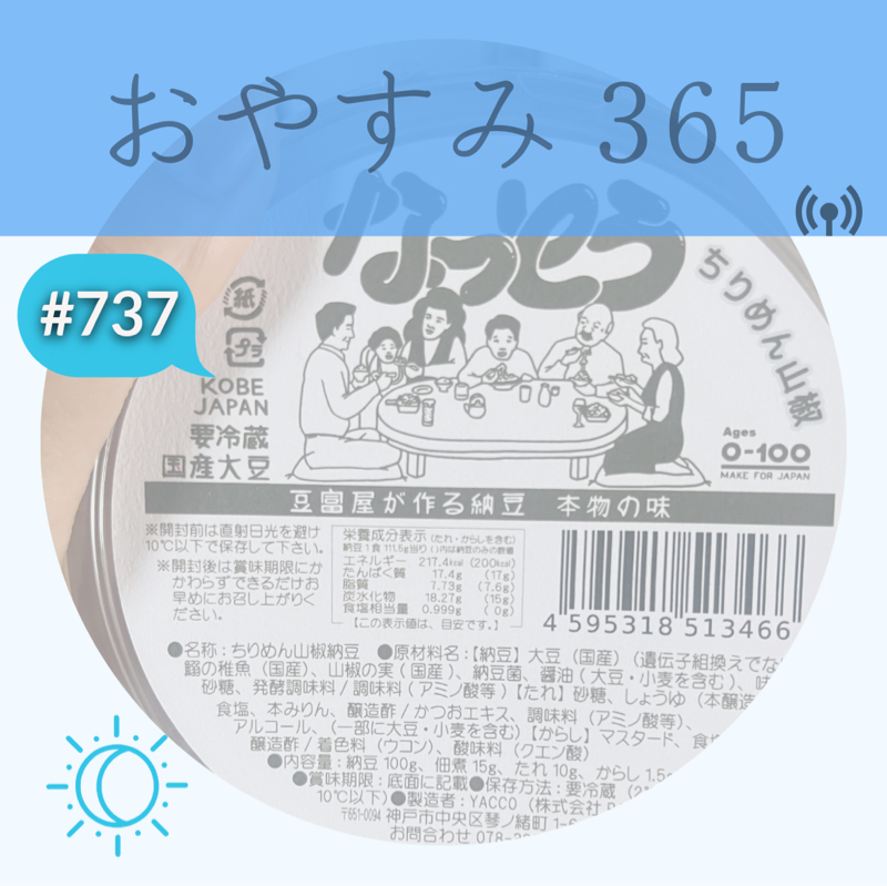 #737 オススメって難しいものかもしれない