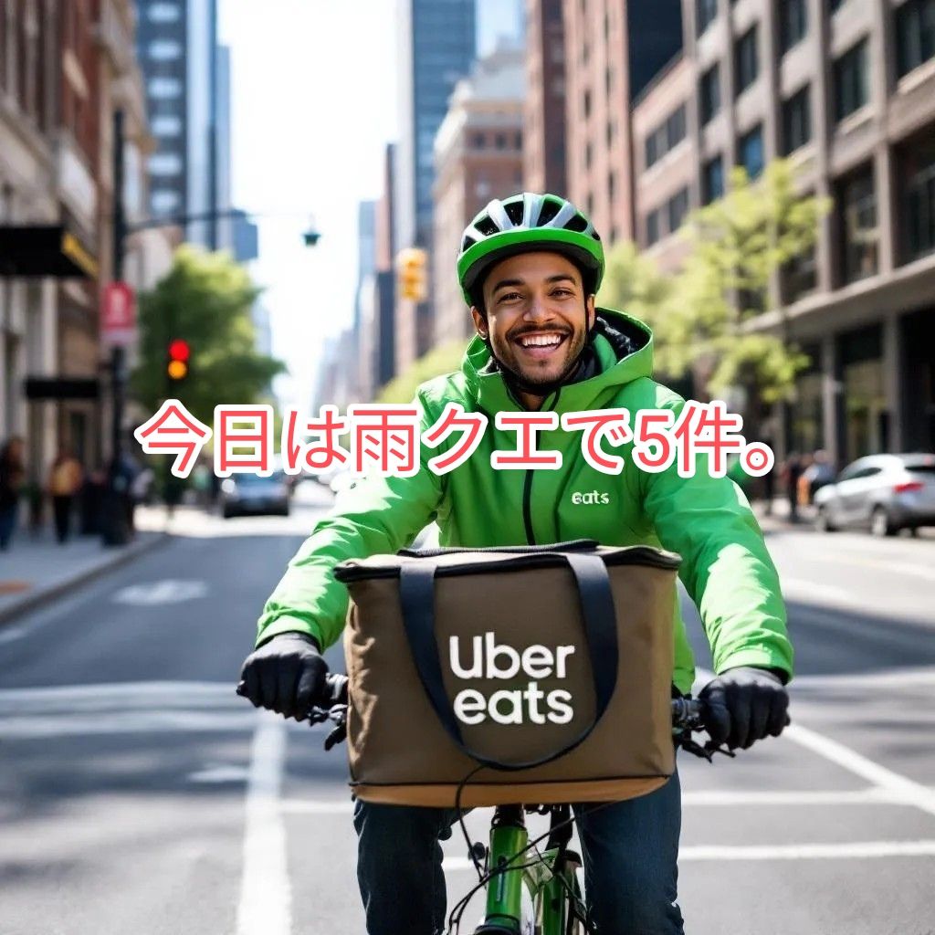 #0150 ウーバー。雨クエ5件。