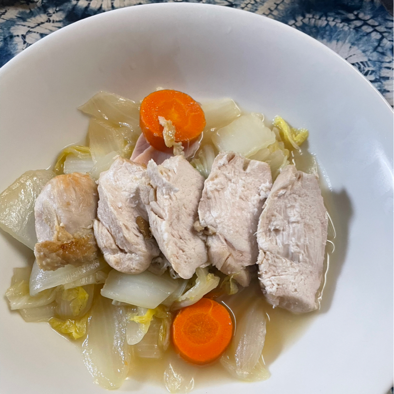 鶏胸肉と白菜のブレゼ