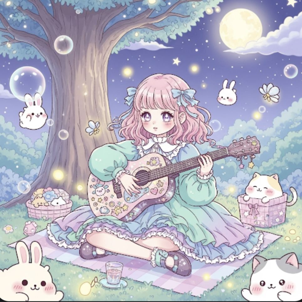 夜の公園で念願の願いごとを叶える😊✨🌠