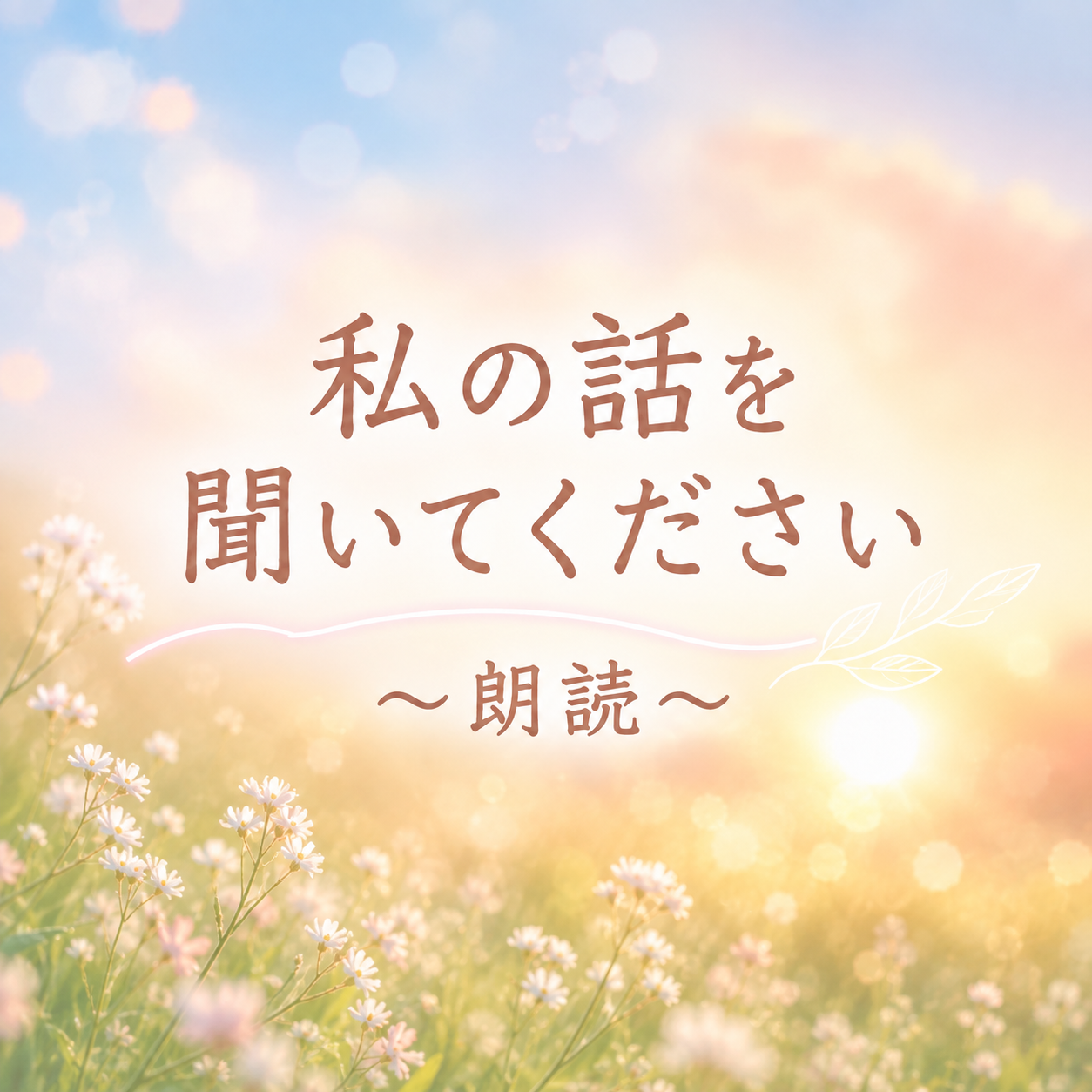 🟦『私の話を聞いてください』朗読：日々輝（ひびき）　作:宮田みゆ