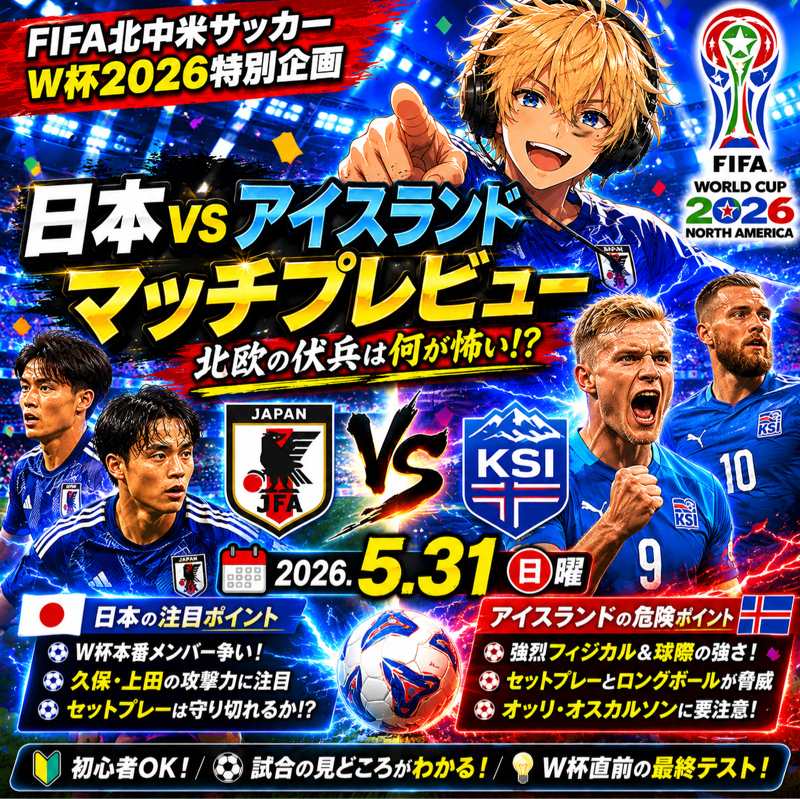 #2「アイスランド戦🇮🇸マッチプレビュー」今から間に合うワールドカップ2026