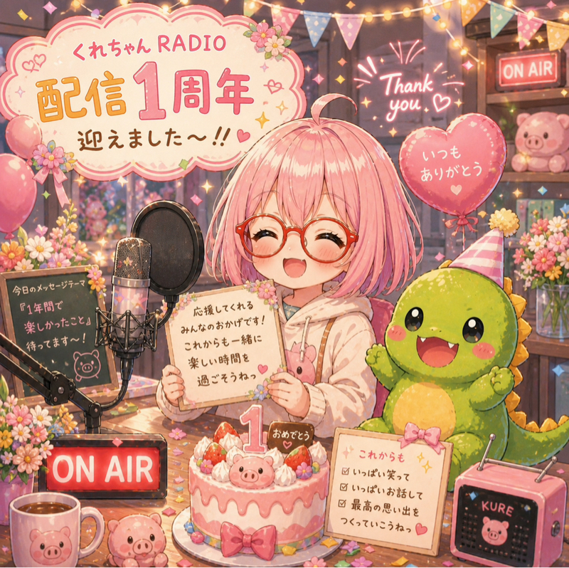 本日１周年🎂