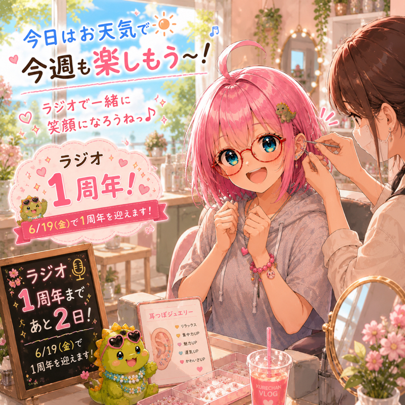 今日は、耳つぼジュエリー