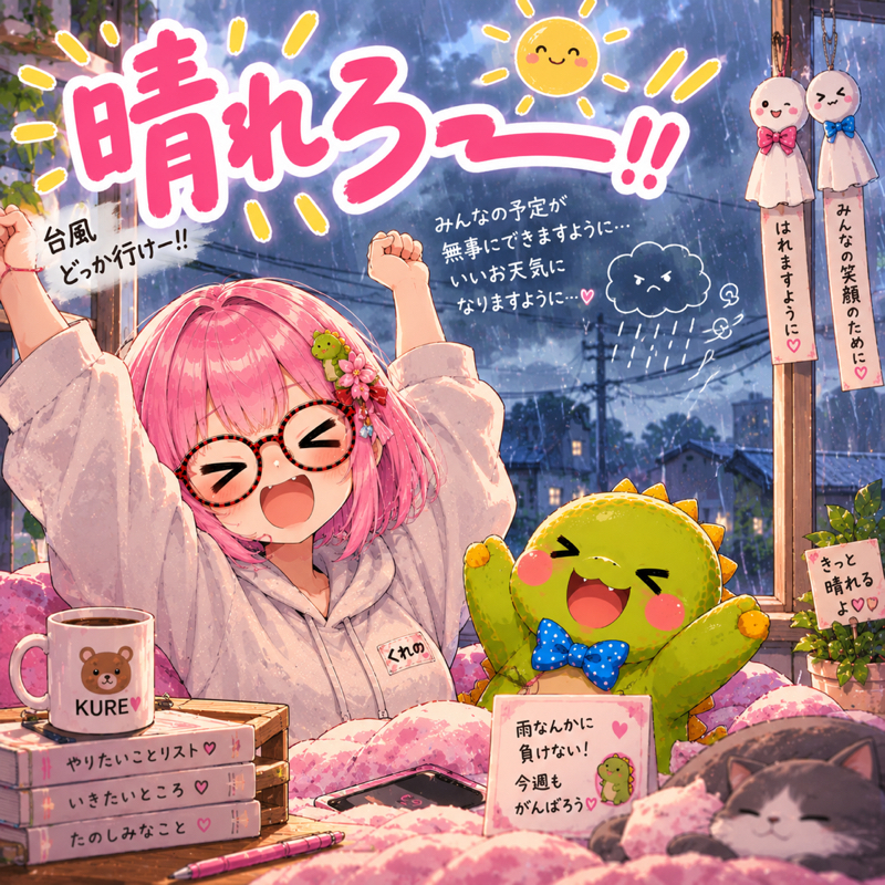おくれたー