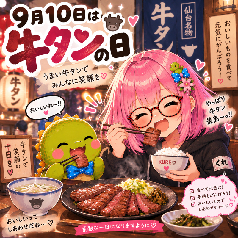 今日は牛たんの日らしい