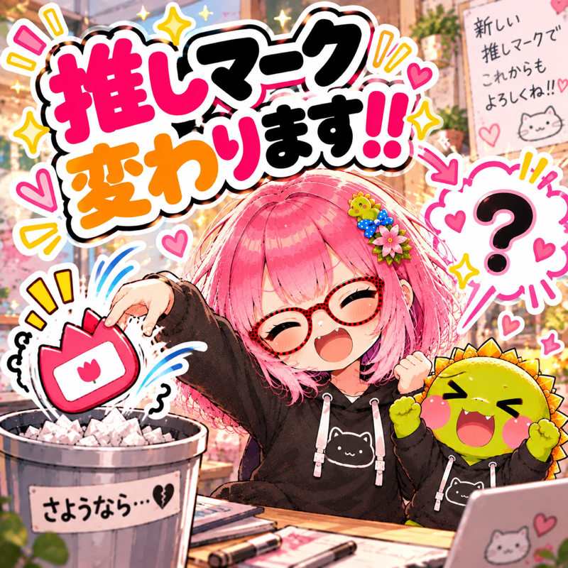 推しマーク(￣ー￣)ノ" 📛ﾎﾟｲｯ