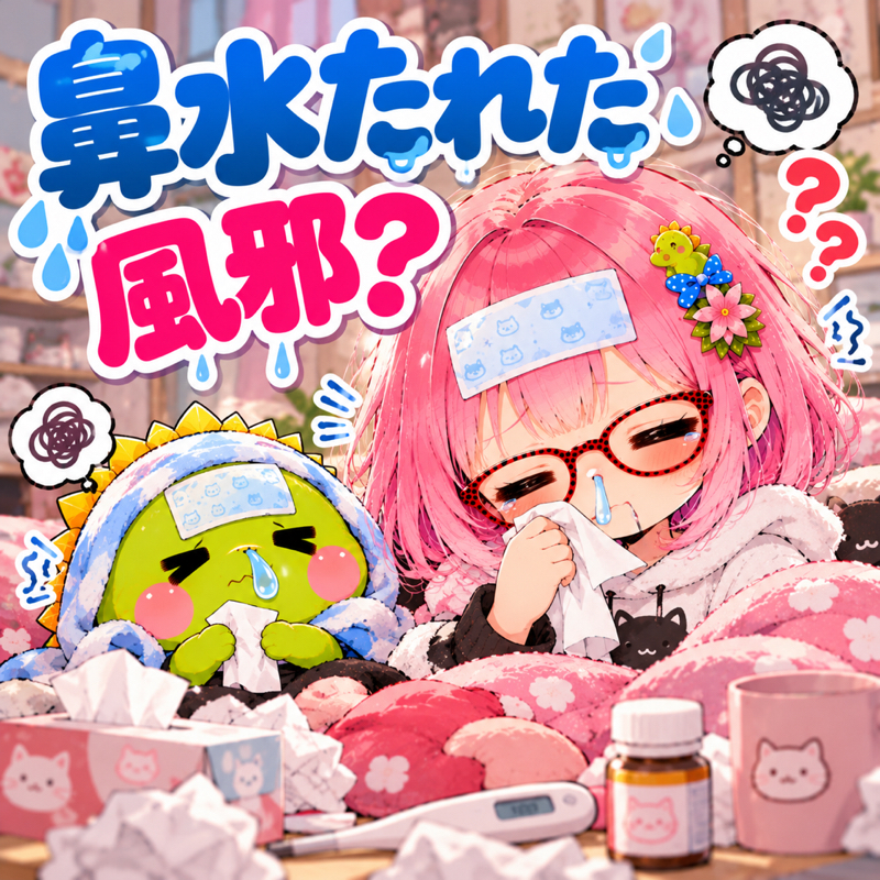 突然のハナタレ