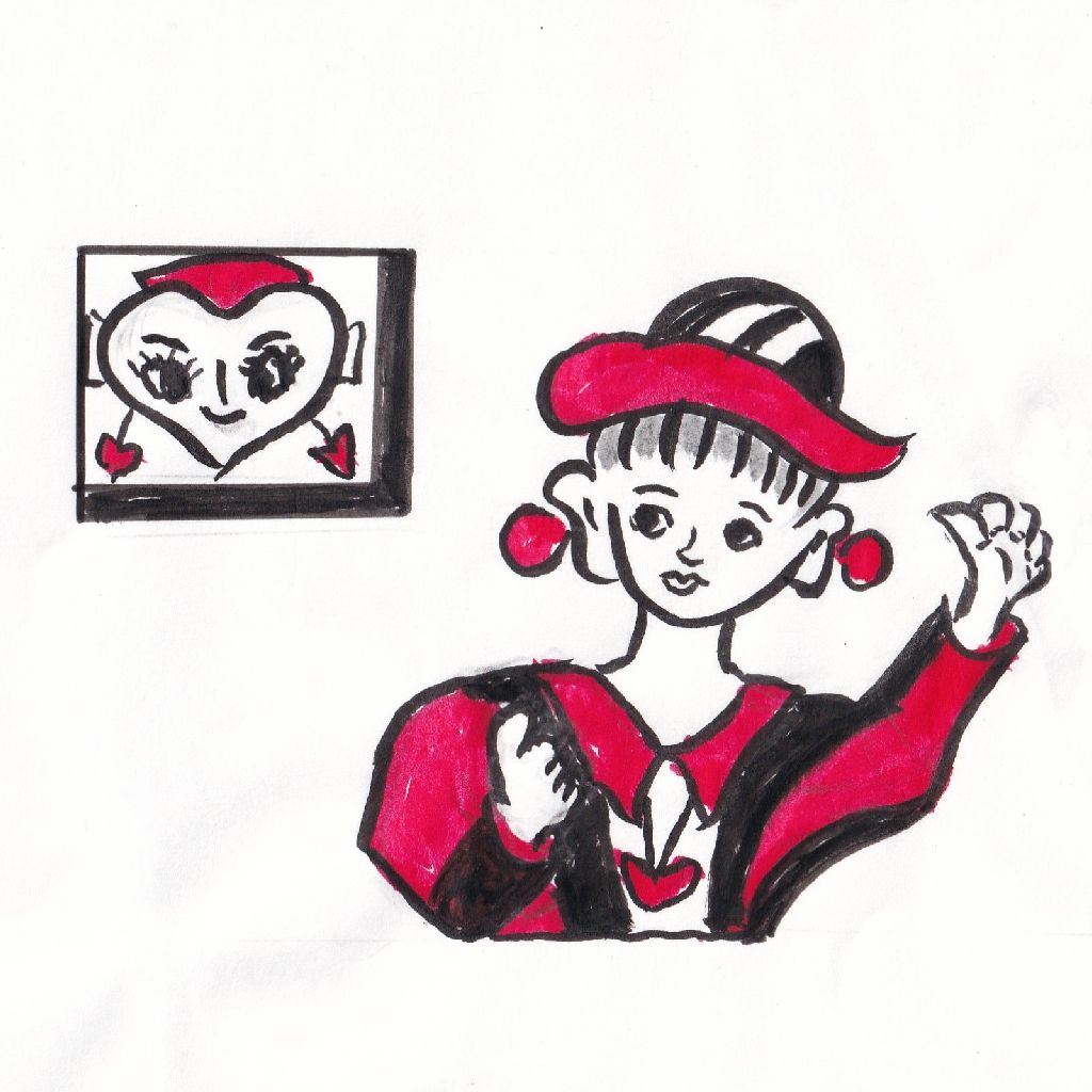白き紙夢を描きて夏日和◇95歳のイラストと俳句のコラボ作品です❤️