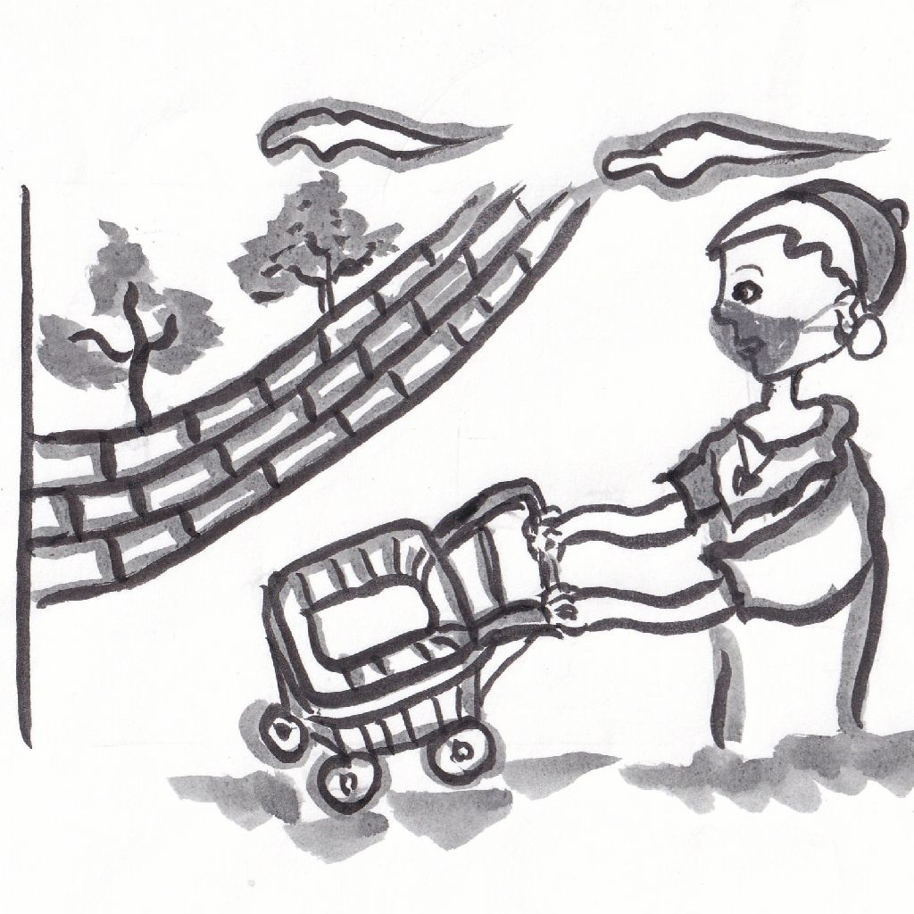 蝉しぐれ銀の車に力込め◇95歳のイラストと俳句のコラボ作品です♥️