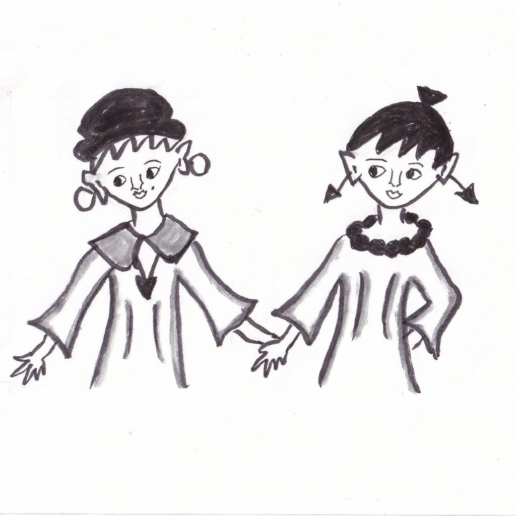 つなぐ手の温かさ知る秋日和❇️95歳のイラストと俳句のコラボ作です♥️