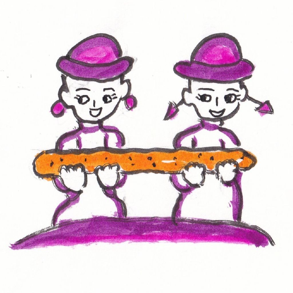 土の香を纏いし自然薯ずっしりと❇️95歳のイラストと俳句のコラボ作品です♥️