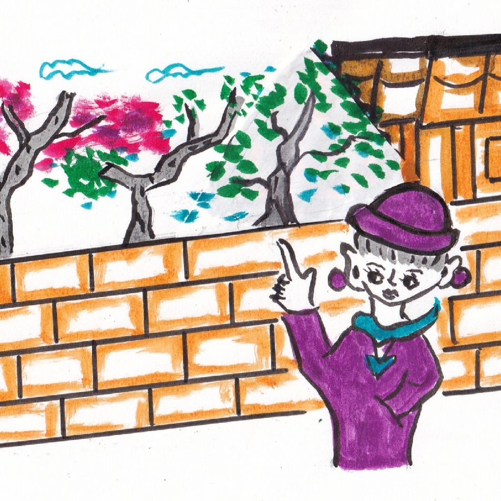 散歩道見つけて嬉し薄紅葉❇️95歳のイラストと俳句のコラボ作品です♥️