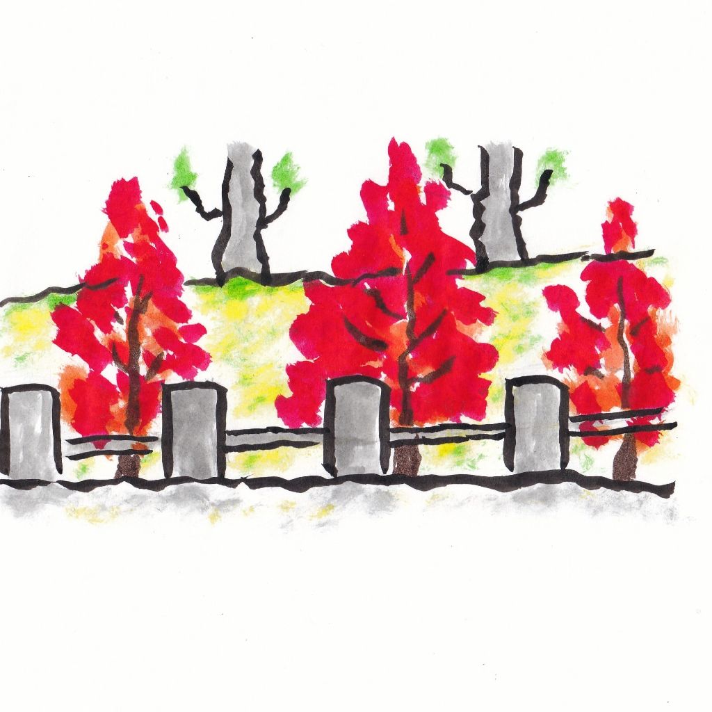 色めくを今かと待てり堀之内✴️95歳のイラストと俳句のコラボ作品です。