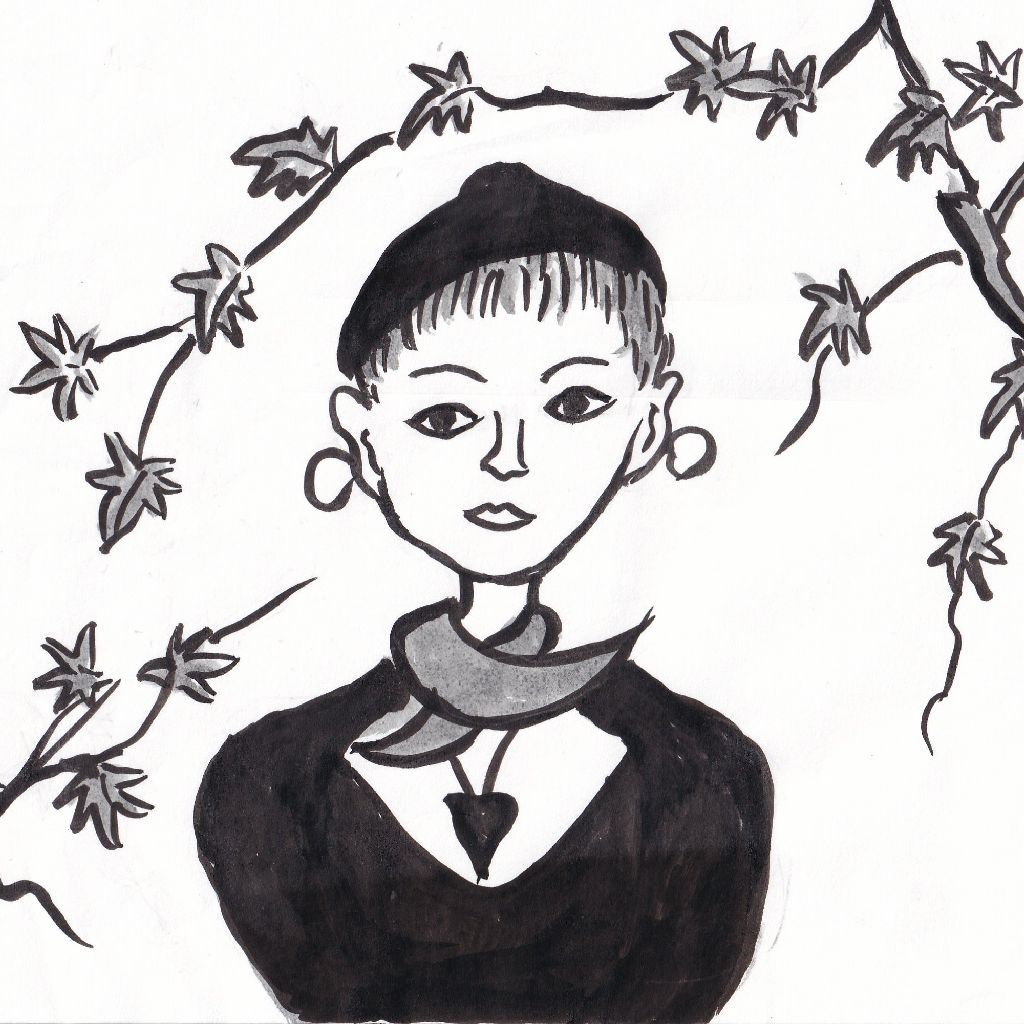 紅葉の作句にふけり時過ぎる✨95歳のイラストと俳句のコラボ作品です♥️