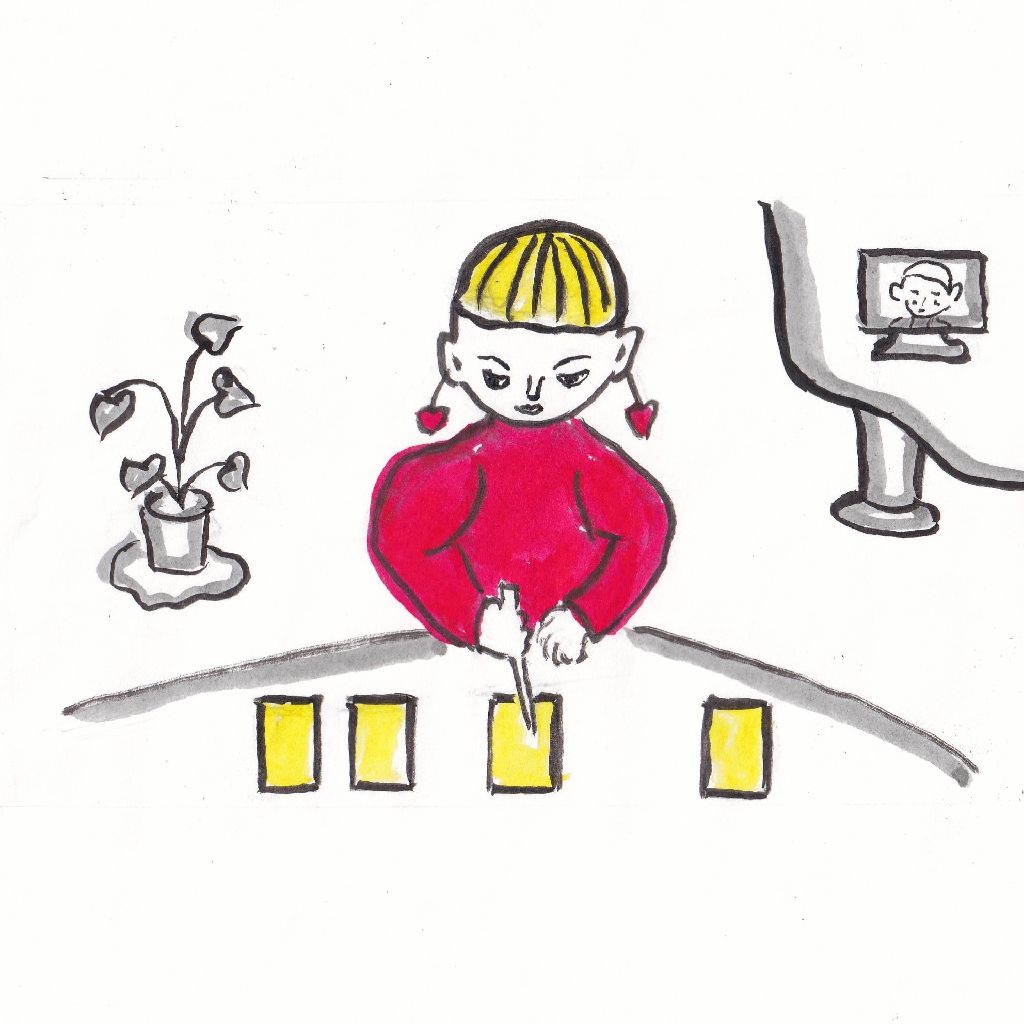 年賀状笑顔を胸に書きそむる✨95歳のイラストと俳句のコラボ作品です♥️