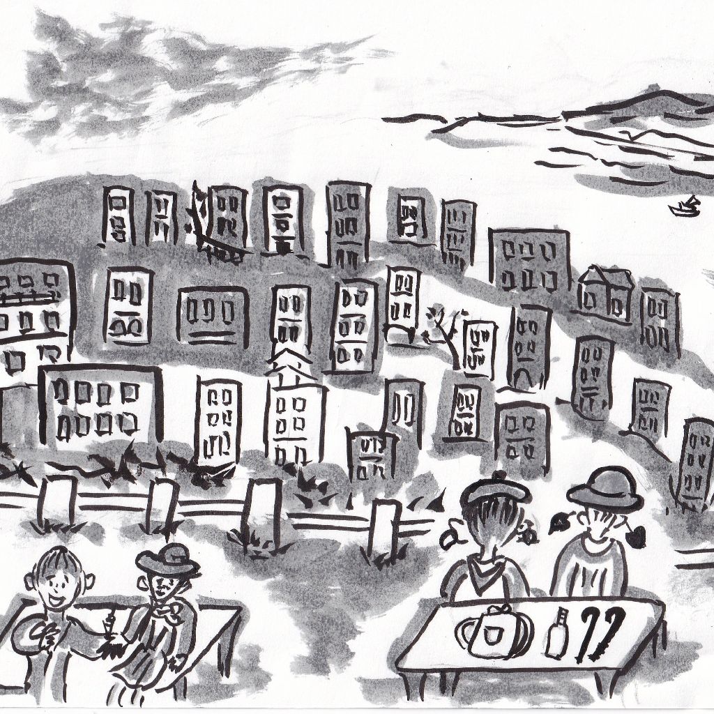 城下町ひかり満ちゆく春の朝⭐95歳のイラストと俳句のコラボ作品です。