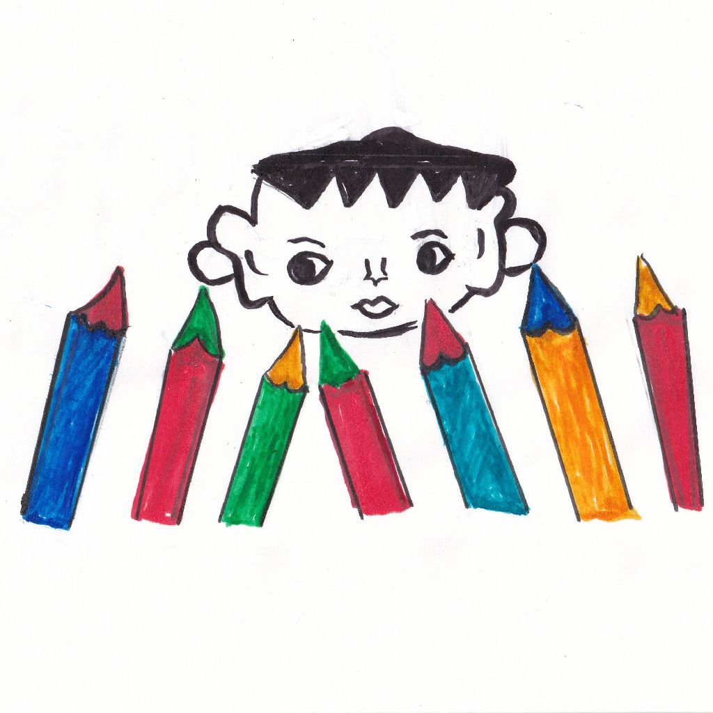 春光や尖らす先に夢の色⭐95歳のイラストと俳句のコラボ作品