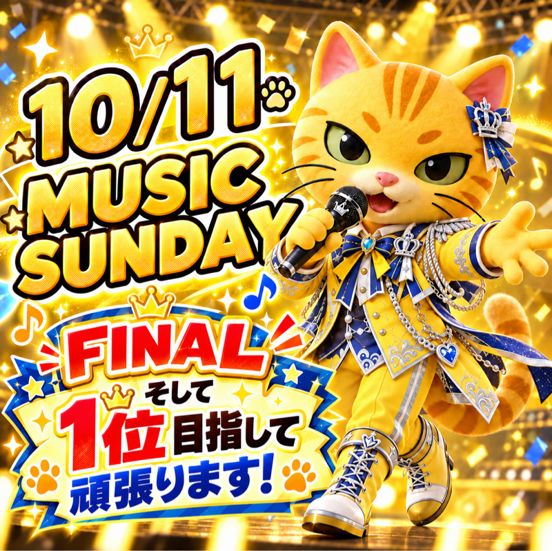 10/11 MUSIC SUNDAY参戦！！