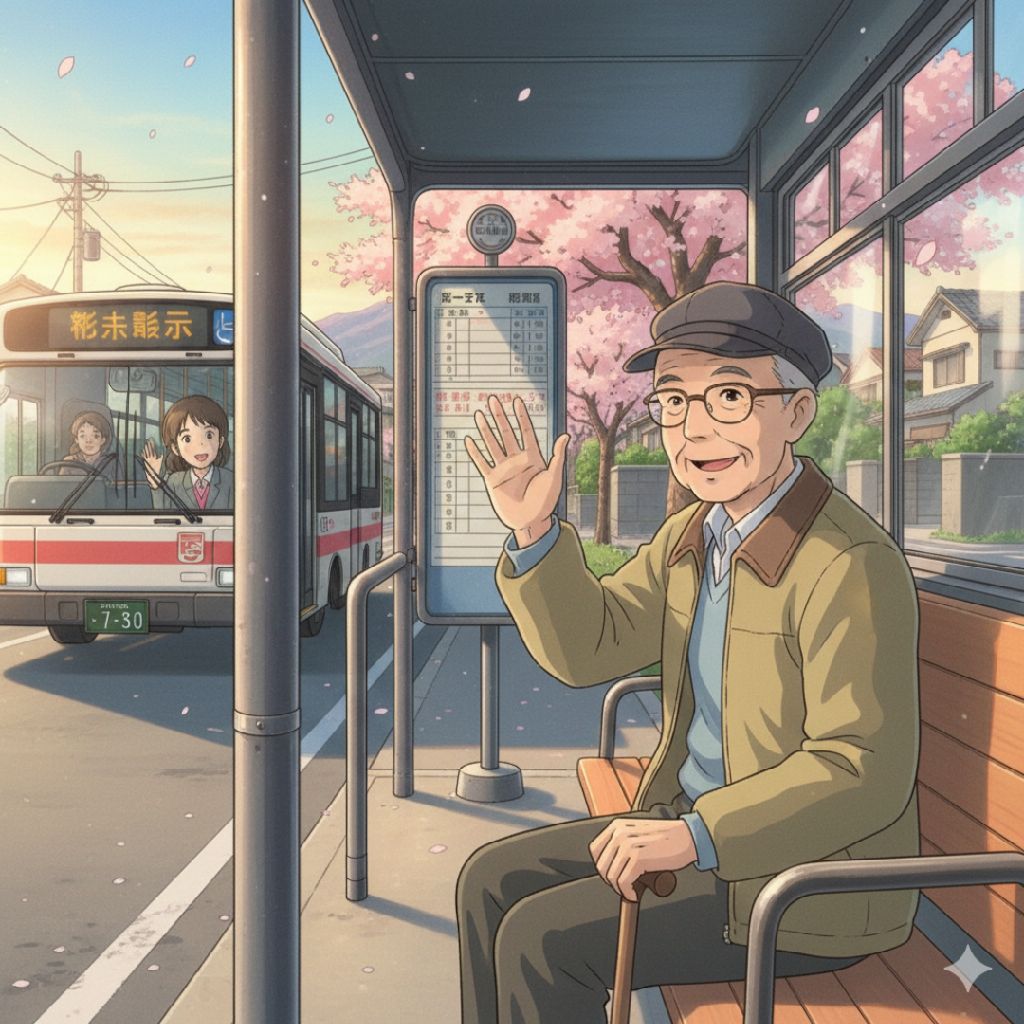 バス停での出会い