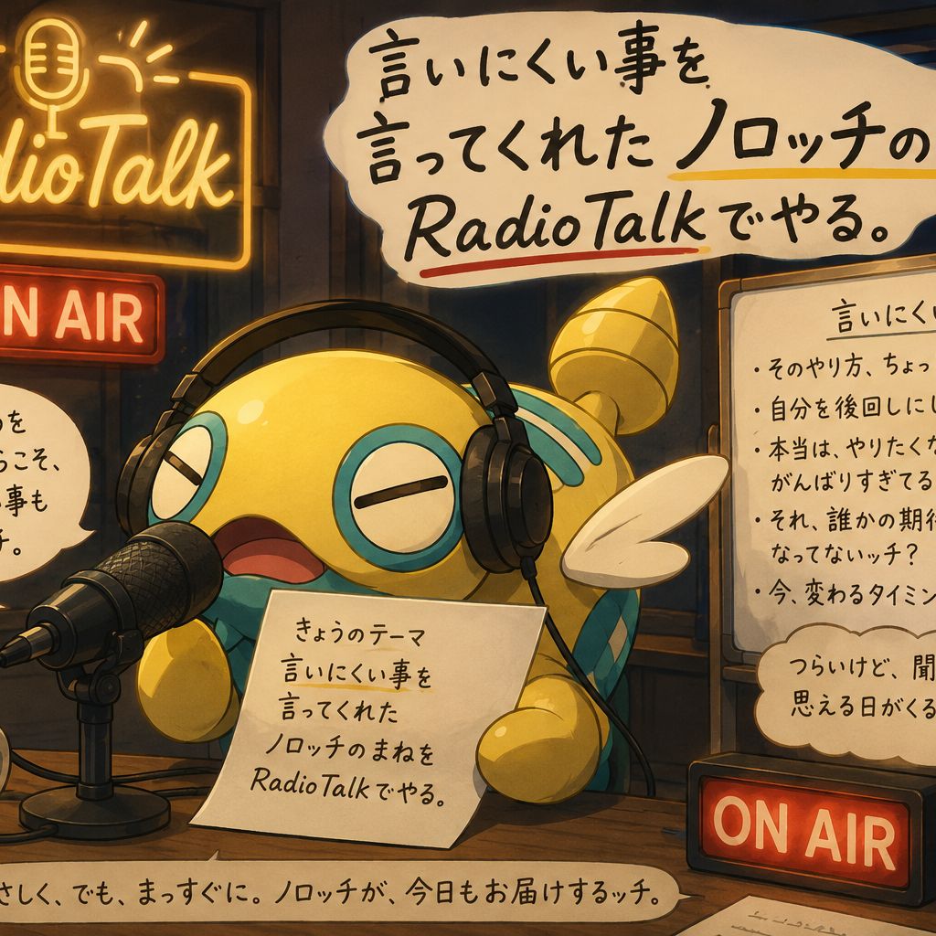 言いにくい事を言ってくれたノロッチのまね